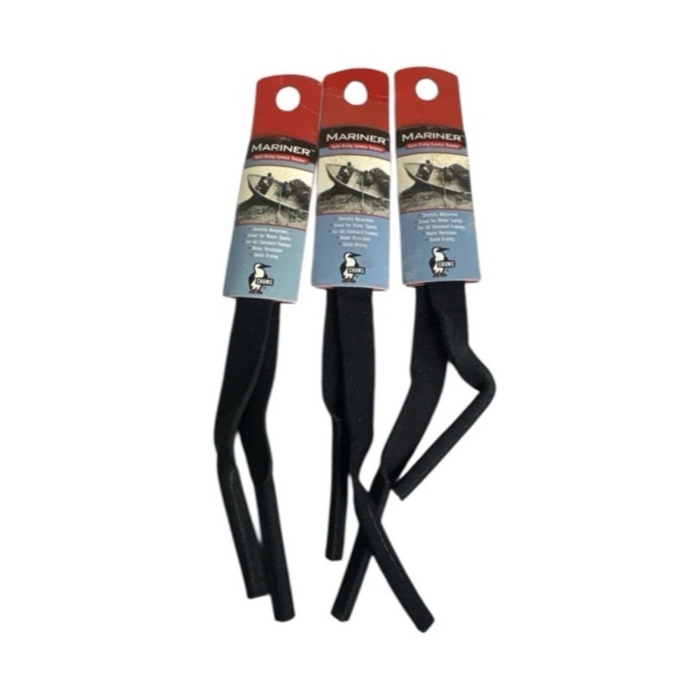 Chums Mariner Eyewear Retainers Neoprene Pack of 3 Black 0812 New‎ USA